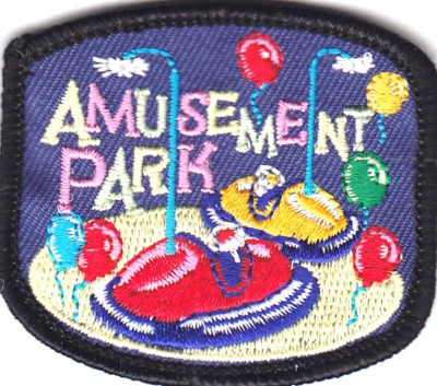 AMUSEMENT PARK Iron On Patch Games Rides Fun County State Fair - Image 1 of 2