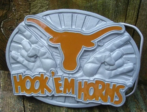 University of TEXAS UT LONGHORNS BELT BUCKLE NCAA Sport football basketball horn Cover
