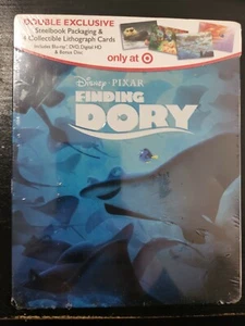 Finding Dory Blu-ray Steelbook Target Exclusive + 4 Collectible Lithograph Cards - Picture 1 of 2