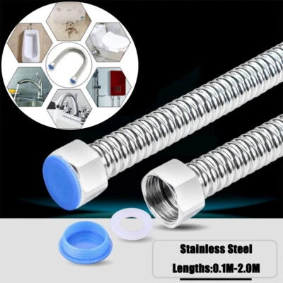 1/2" Brauseschlauch 0,1 m - 2 m Edelstahl 304 Dusche Bad Rohr 16 bar - Bild 1 von 4