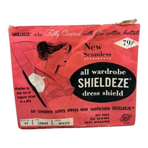 Vintage Shieldeze Dress Shield Style 97 Size Large attaches to your bra USA - Picture 1 of 4
