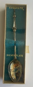 Exquisite Silverplate Spoon CN Tower Toronto Canada Vintage Travel Souvenir Box - Picture 1 of 3