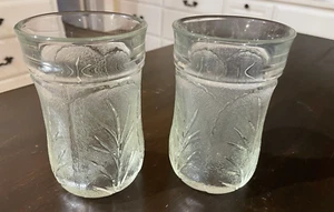 Vintage INDIANA GLASS PEBBLE LEAF CLEAR 12 OZ TUMBLER 5 1/2" B46 - Picture 1 of 6