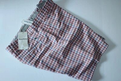 Tommy Bahama Top Deck Check Shorts Island Zone Performance Rojo Azul Nuevo Foto 1 de 2