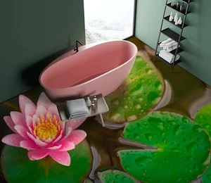3D Rosa Lotus H4141 Piso Mural Fotomural Familia Coco 2024 - Imagen 1 de 5