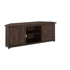 CROSLEY FURNITURE TV Stand 58" Cable Management Sturdy Composite Dark Walnut - Picture 1 of 8