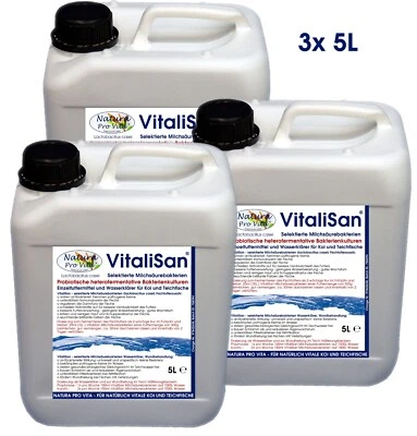 NATURA PRO VITA Milchsäurebakterien Koi probiotische Bakterienkulturen Koifutter Fischfutter 15L