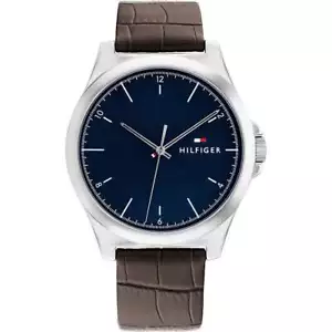 Orologio Uomo TOMMY HILFIGER NORRIS 1710549 Pelle Marrone Blu - Foto 1 di 2