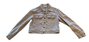 Vintage 70s LEE Riders Brushed Denim Tan Beige Jean Jacket M? 70s? 👀 - Picture 1 of 10