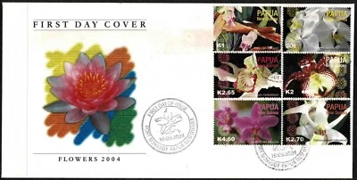 Papua New Guinea 2004 Orchids FDC  - Mint - Image 1 of 2
