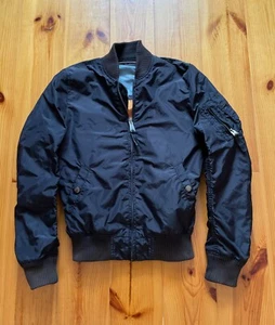 Alpha Industries Bomber Jacket Women's Black Full Zip Size: M - Picture 1 of 13