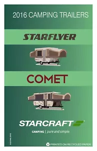 Starcraft 2016 Comet Starflyer Camping Trailer Manual Instructions User Guide - Picture 1 of 5