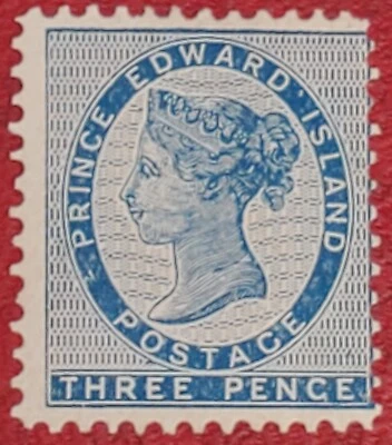 1862 PRINCE EDWARD ISLAND, QV BLUE 3D, MINT HINGED, F/VF CV$500, RARE!! - Image 1 of 4