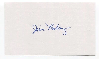 Jim Longborg Signed 3x5 Index Card Autographed Baseball Boston Red Sox Cy Young - Image 1 of 2