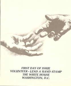 #2039 First Day Ceremony Program 20c Volunteer Lend a Hand - Picture 1 of 1