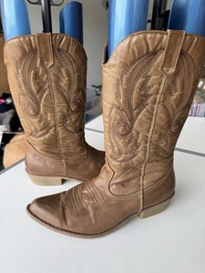 Coconuts By Matisse Gaucho Women Size 10 Brown Western Cowboy Cowgirl Tall Boots - Picture 1 of 7