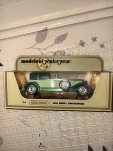 Matchbox Models Of Yesteryear Y-4 1930 Model J Duesenberg Green boxed MIB - Picture 1 of 2