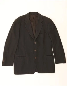 EMPORIO ARMANI Mens 3 Button Blazer Jacket IT 56 2XL Green Wool AM02 - Picture 1 of 4