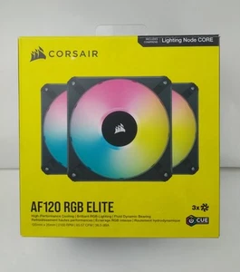 Corsair AF120 RGB Elite 120mm Computer PC Fan 3 Pack High Performance Cooling - Photo 1/5