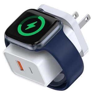 2025 Actualizado para Cargador Apple Watch, Enchufe Cargador de Pared USB C Doble Puerto 20W - Imagen 1 de 8