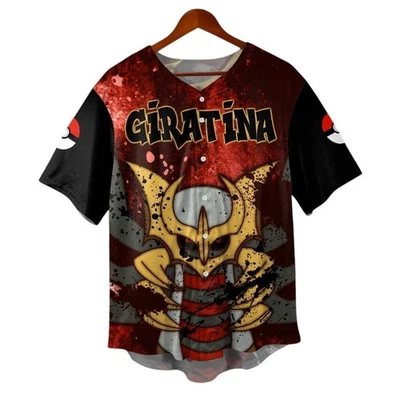 Camiseta deportiva de béisbol Giratina, camisa de anime Giratina, camiseta gráfica divertida Foto 1 de 3