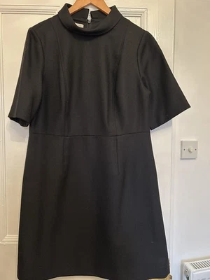 Hobbs Black 80% Wool Dress Size 16 NWT - Image 1 of 4