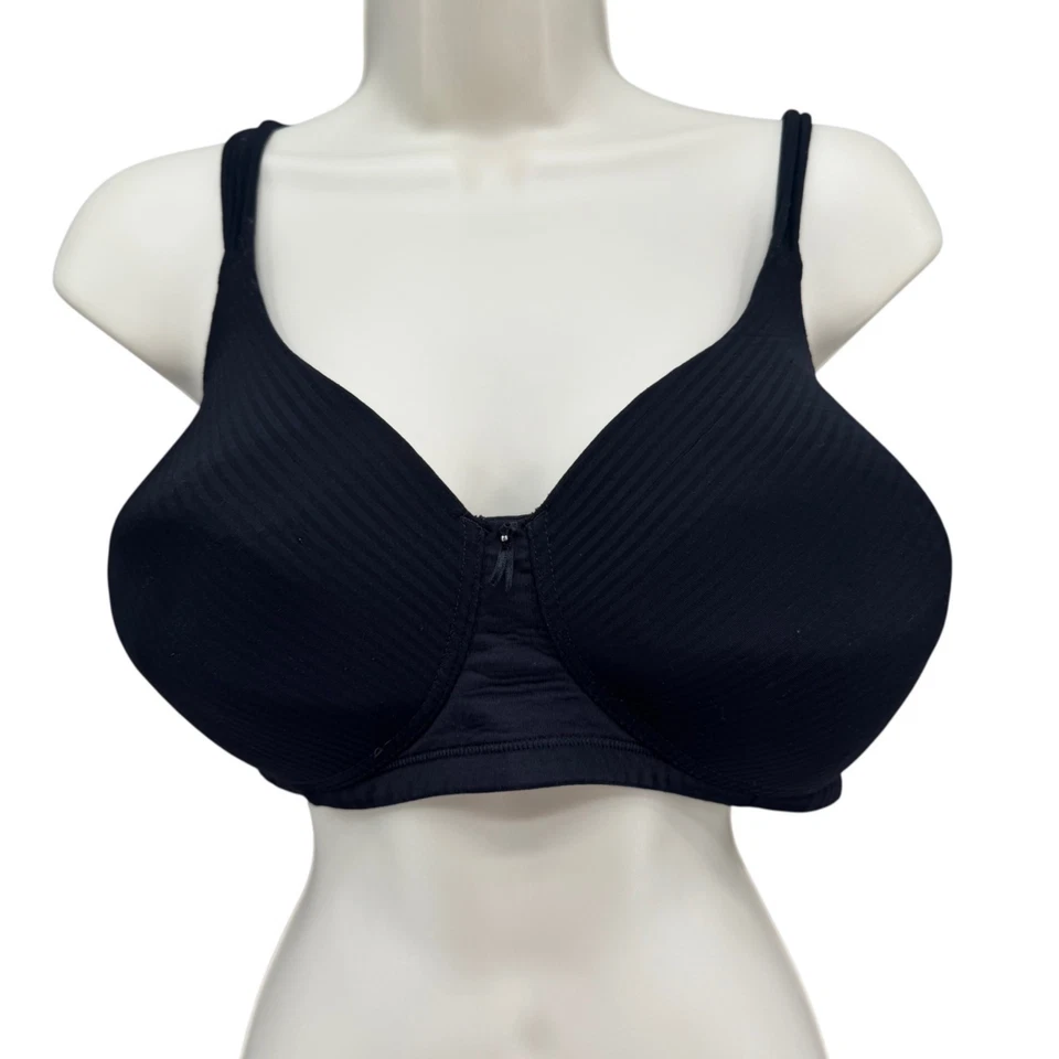 Vanity Fair Soft Cup Bra Womens Black Radiant Comfort Wireless Multiway Sz 40DD - Image 1 of 4