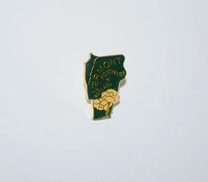 Vintage State Of Vermont Tourist Map Lapel Pin Tie Tac 1980s New NOS - Picture 1 of 1