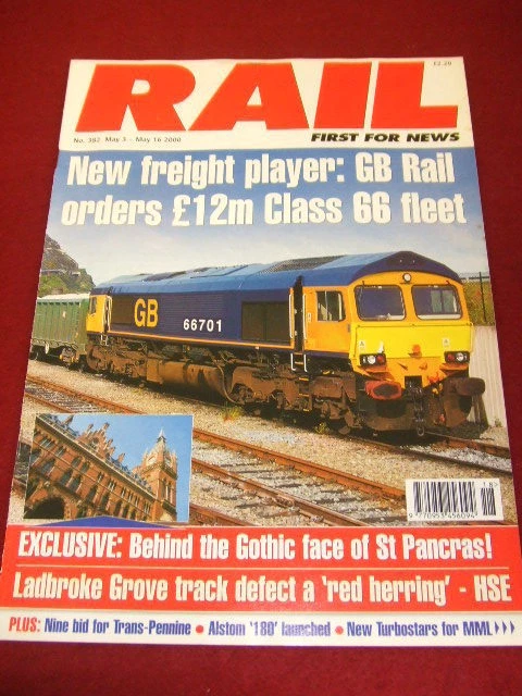 RAIL - GOTHIC FACE OF ST PANCRAS - MAY 3 2000 # 382 - Image 1 of 1