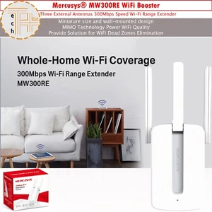 Mercusys 300MBPS Wall Plug Wifi Range Extender Universal Signal Booster Device - Picture 1 of 3