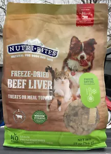 Nutri Bites gefriergetrocknete Rinderleber Hund/Katze Leckerli-GESUND-NUR 1 ZUTAT 27z - Bild 1 von 10