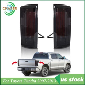 For 2007-2013 Toyota Tundra LED Rear Tail Light Assembly Smoked Left+Right Side - Picture 1 of 11