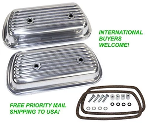 EMPI 9152 VW BUG BOLT-ON ALUMINUM VALVE COVER SET BUG SANDRAIL GHIA BUS BUGGY - Picture 1 of 3