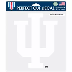 IU Indiana Hoosiers Window Decal Car Decal 8 White - Picture 1 of 1