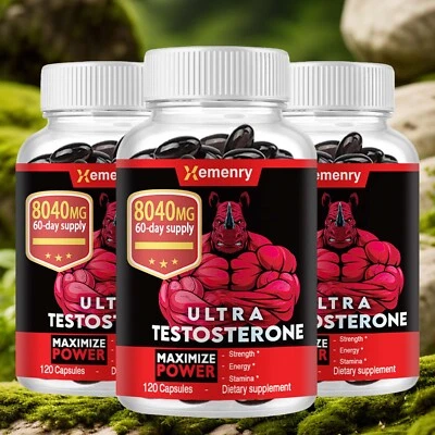 XEMENRY Ultra Testosterone-TribulusTerrestris-Testosteron-Booster,Steigerung Der Energie