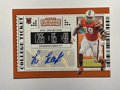 2019 Panini Contenders Draft Picks Joe Jackson #238 College Ticket Auto - Image 1 of 2