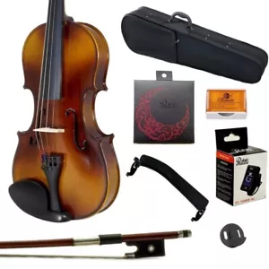 **CONFEZIONE REGALO** violino studente legno massello 3/4 con custodia sintonizzatore corde fiocco - Foto 1 di 6