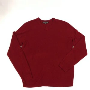 Tricots St Raphael G1 Men Sweater Knit V Neckline Long Sleeve Maroon Size M - Picture 1 of 4