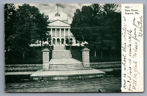 Postcard State House Augusta Maine Posted 1907 Woolworth UDB to Rochester WA - Picture 1 of 2