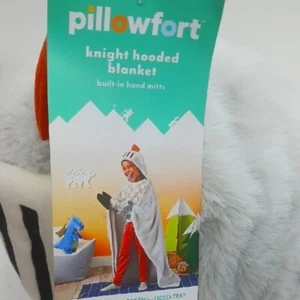 Pillowfort Hooded Blanket Knight Medieval Theme Plush Soft Kids One Size - Picture 1 of 6