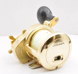Shimano Ocea Jigger 1500 410g 6.2:1 Gold Used Baitcast Reel Fishing Aluminum - Picture 1 of 24