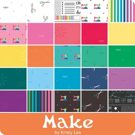 Charm Pack 5" Stacker 42pc Riley Blake "Make" by Kristy Lea of Quiet Play - Image 1 of 1