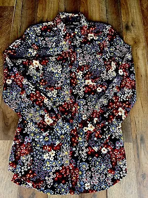 Camisa Blusa Adriano Goldschmied Mujer XS Seda Sutton Floral Boho Hippie Top Foto 1 de 4