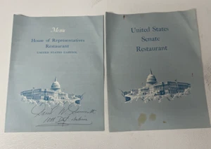 Signed David Dennis Indiana House Of Representatives Restaurant Menu & US Senate - Picture 1 of 12