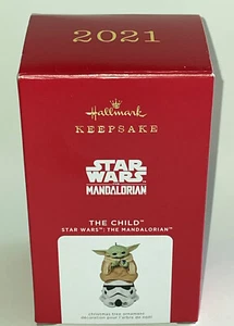 Hallmark 2021 Star Wars The Mandalorian Grogu recuerdo adorno de Navidad NUEVO - Imagen 1 de 5