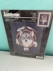 Janlynn Cross Stitch Kit DREAM CATCHER WOLF 02 448 New In Opened Package 1998 - Picture 1 of 3