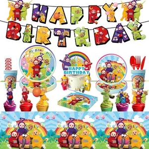 Teletubbies Party Suppliers Kids Birthday Decorations Tableware Banner Balloons - Picture 1 of 14