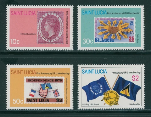 St. Lucia Scott #568-571 MNH UPU Membership ANN CV$2+ 396333 Cover
