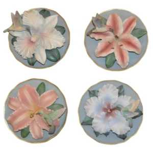 BRADFORD EXCHANGE Frágil Belleza 3 Colgantes Colibrí Porcelana Platos Decoración - Imagen 1 de 11
