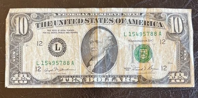 1981 San Francisco $10 Dollar Note L - Image 1 of 4